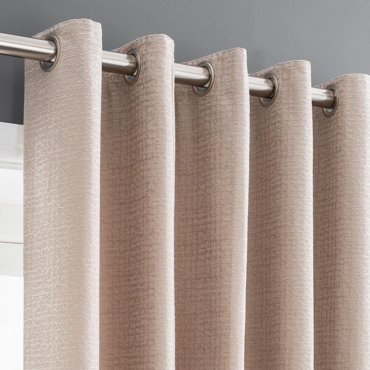 Newby Natural Eyelet Curtains Brown – image 5