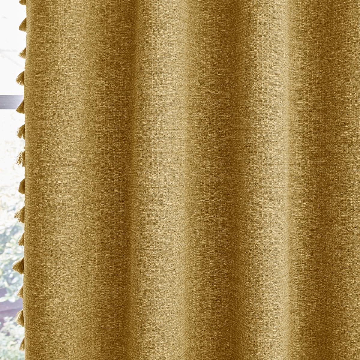 Tassel Old Gold Eyelet Curtains Yellow – image 5