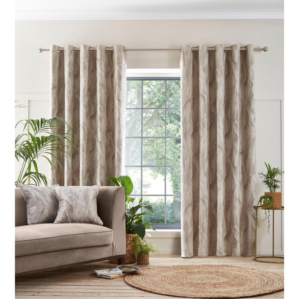 Malawi Natural Eyelet Curtains Natural – image 2