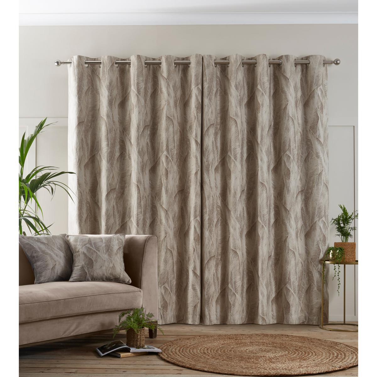 Malawi Natural Eyelet Curtains Natural – image 3