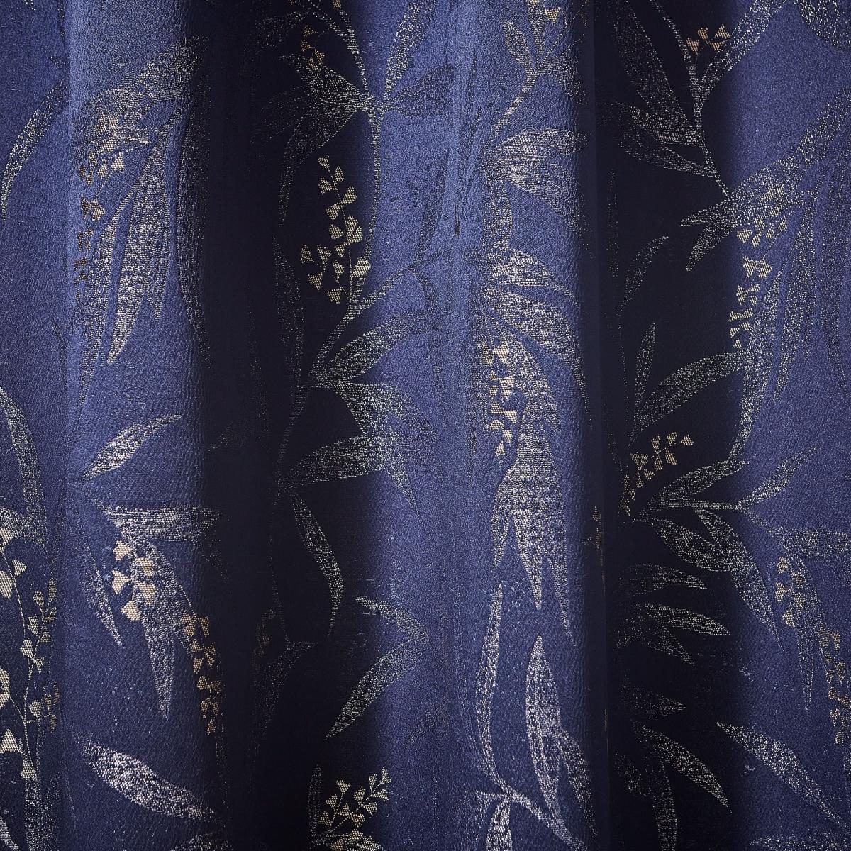 Bamboo Luxe Navy Eyelet Curtains Navy (Blue) – image 3