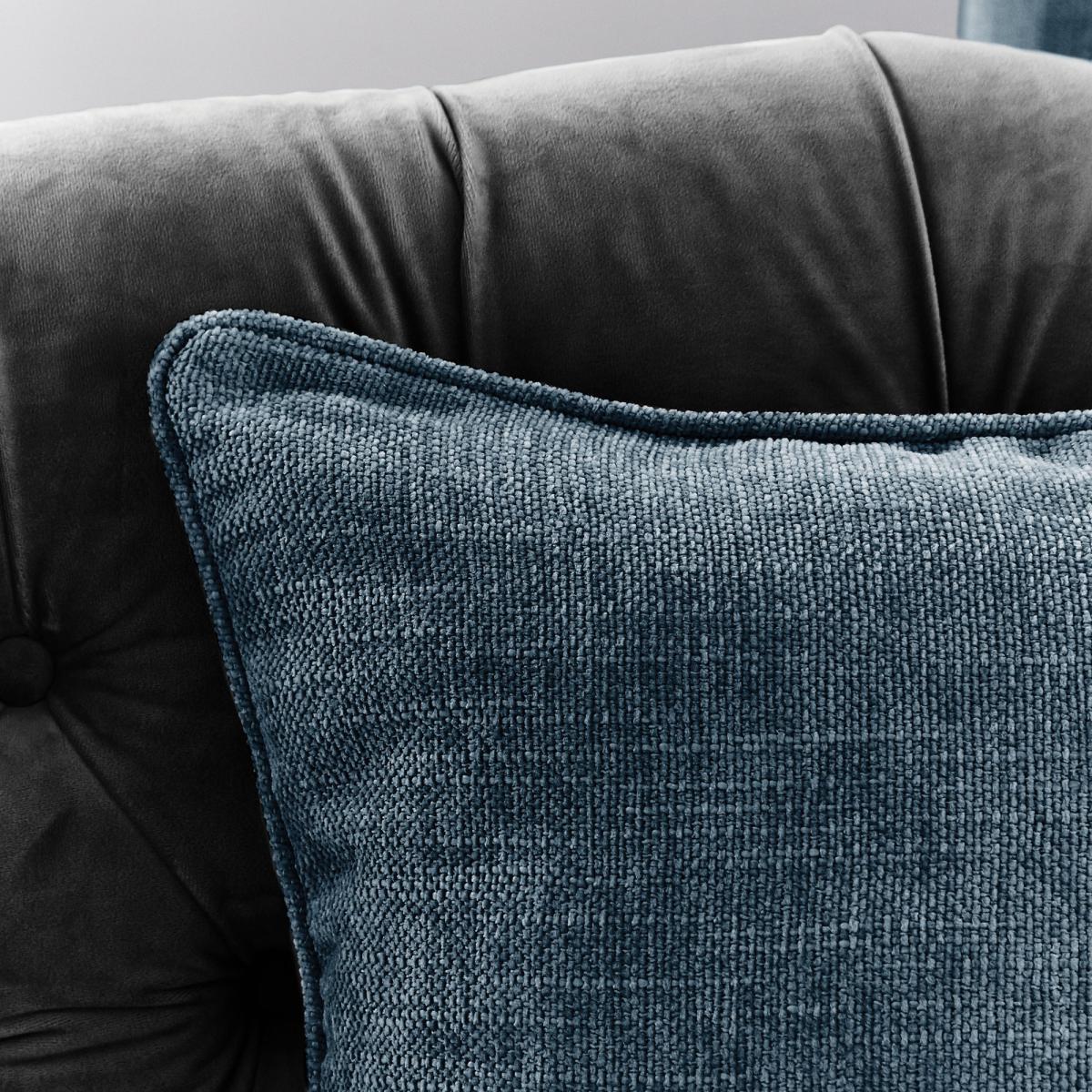 Aubrey Navy Chenille Eyelet Curtains Navy Blue – image 6