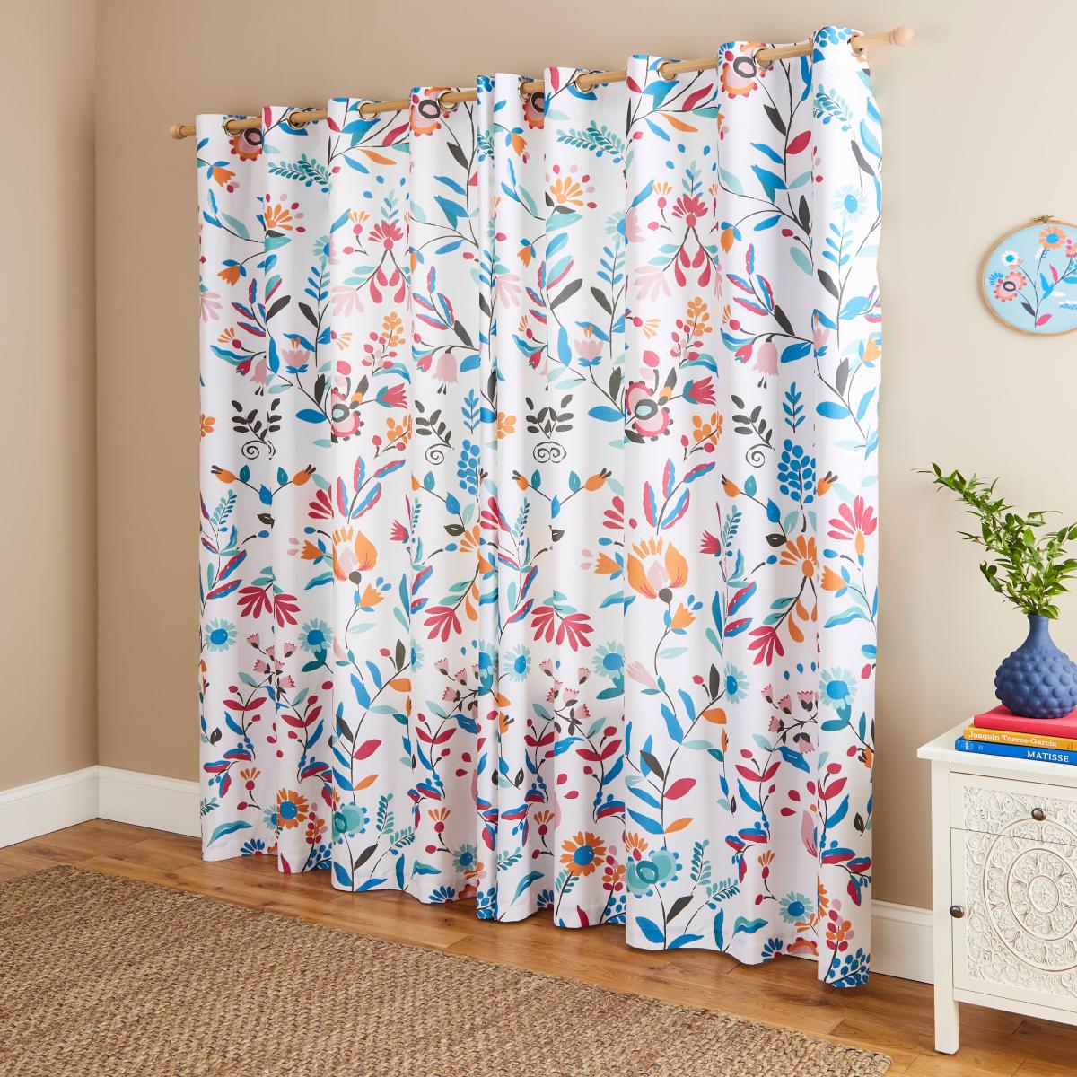 Norah Teal Blackout Eyelet Curtains Blue – image 3