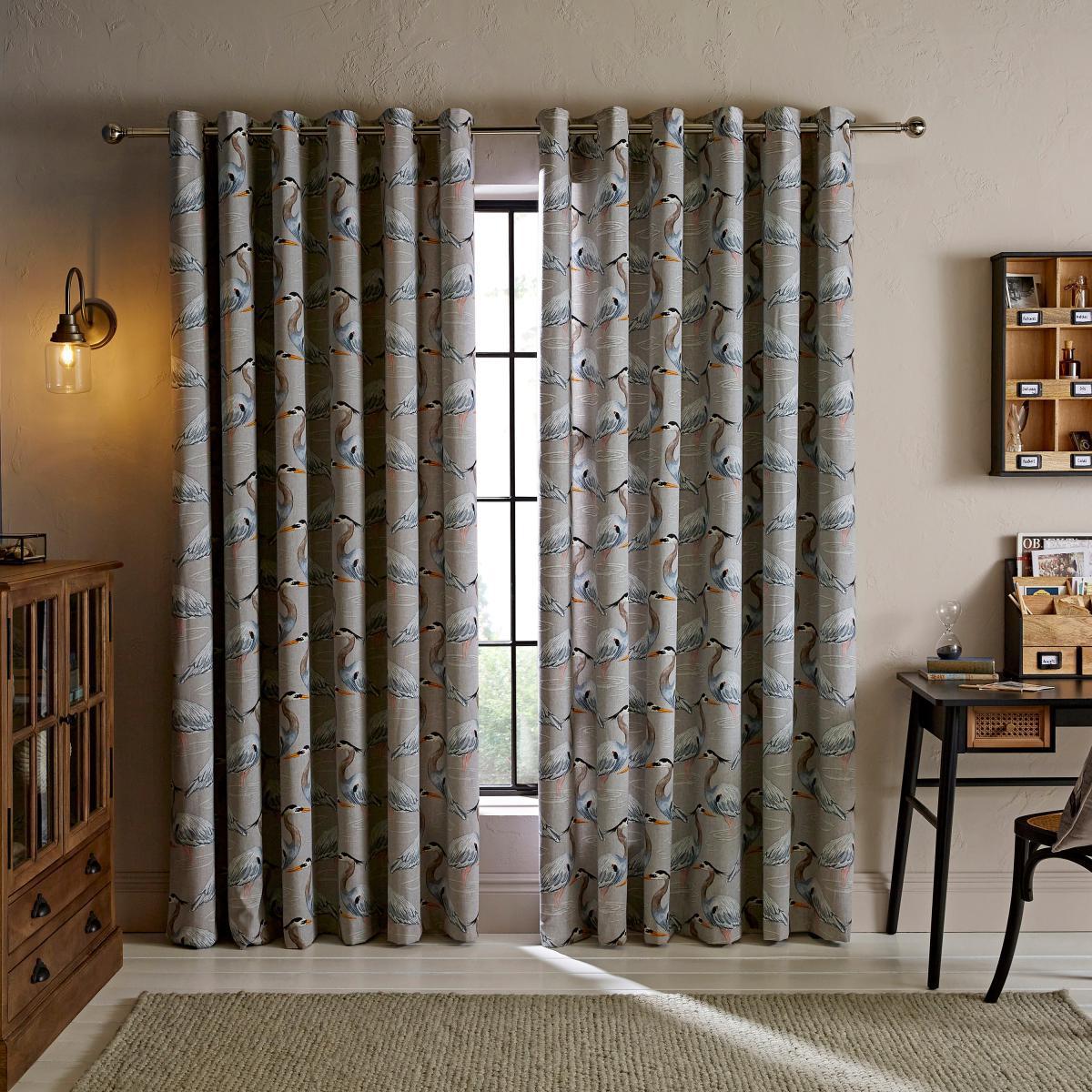 Heron Natural Eyelet Curtains Natural – image 2