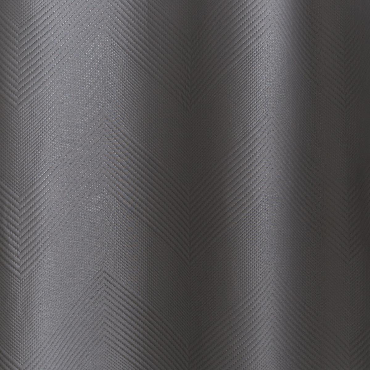 Catherine Lansfield Pinsonic Chevron Charcoal Eyelet Curtains Charcoal – image 3