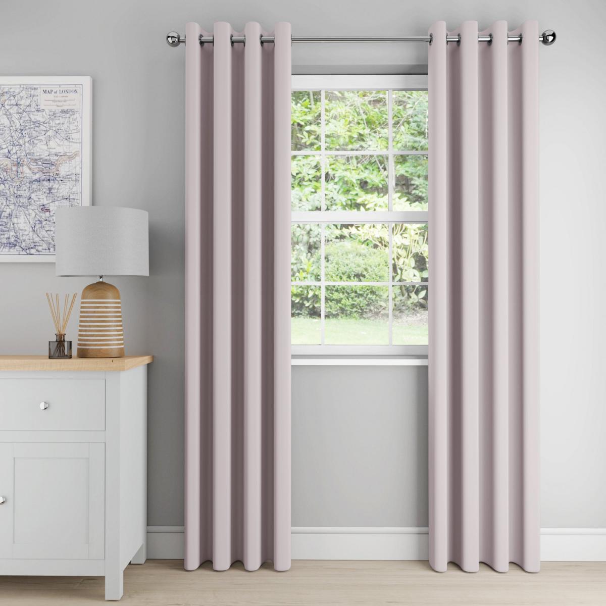 Nova Blush Blackout Eyelet Curtains Blush Pink – image 2