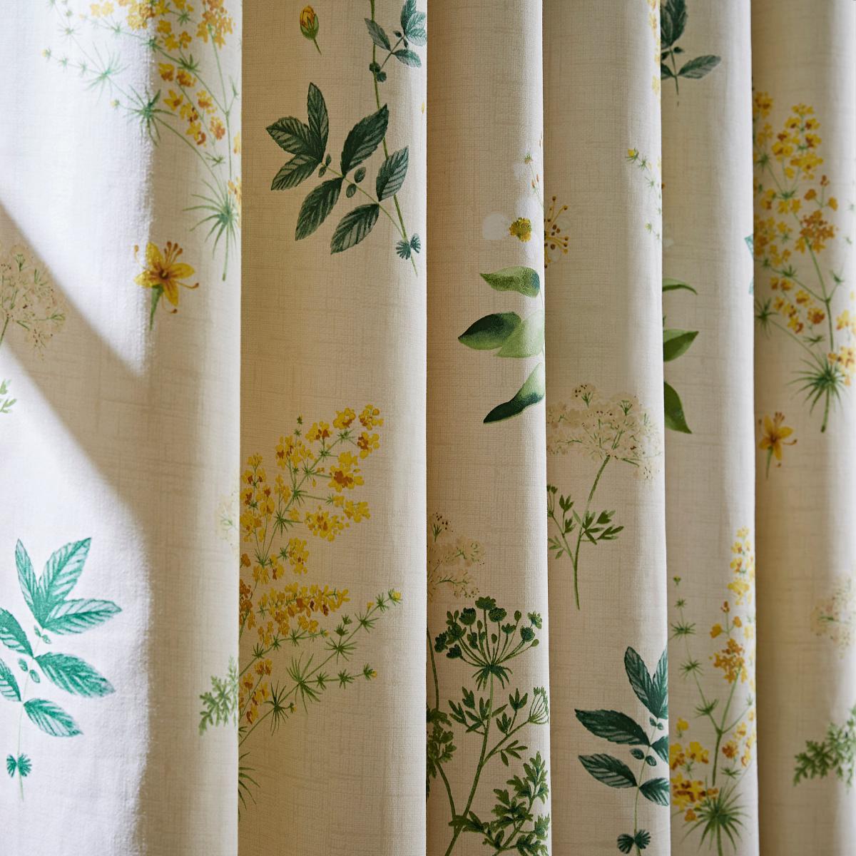 Marsh Botanical Ochre Eyelet Curtains Ochre – image 5