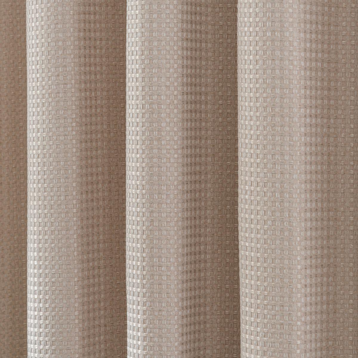 Recycled Basketweave White Sand Eyelet Curtains White Sand – image 5