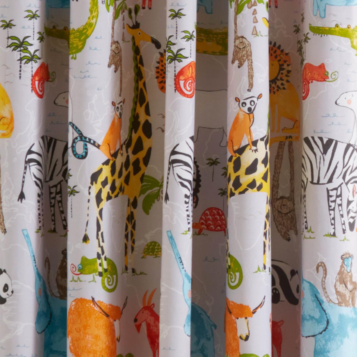 My World Blackout Eyelet Curtains White, Orange and Blue – image 3