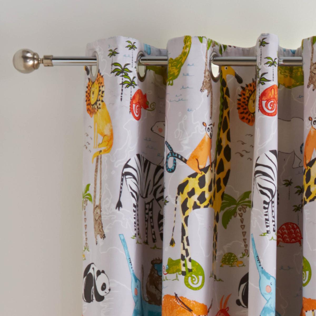 My World Blackout Eyelet Curtains White, Orange and Blue – image 4