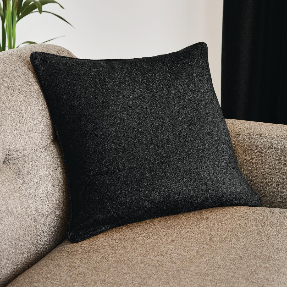 Bondi Black Eyelet Curtains Black – image 5