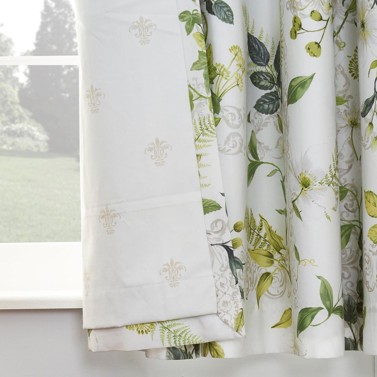 Dorma Botanical Garden Blackout Eyelet Curtains White and Green – image 4