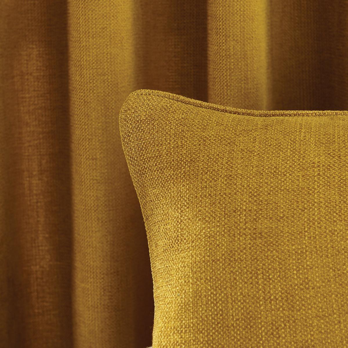 Wynter Old Gold Thermal Eyelet Curtains Gold – image 6