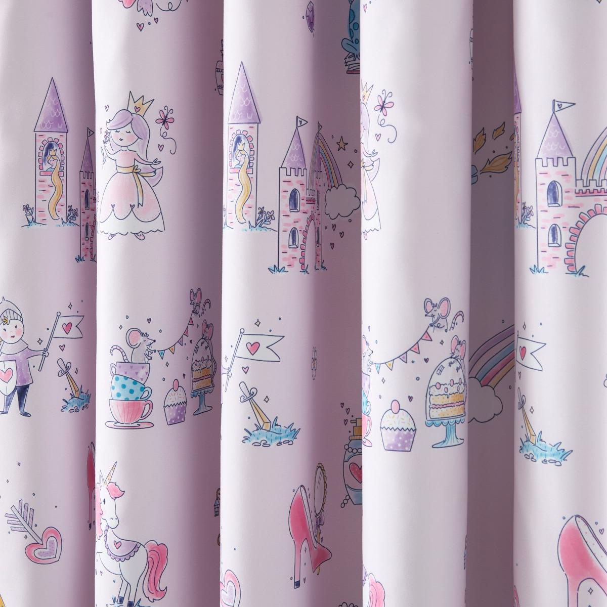 Princess Eyelet Curtains Pink – image 3