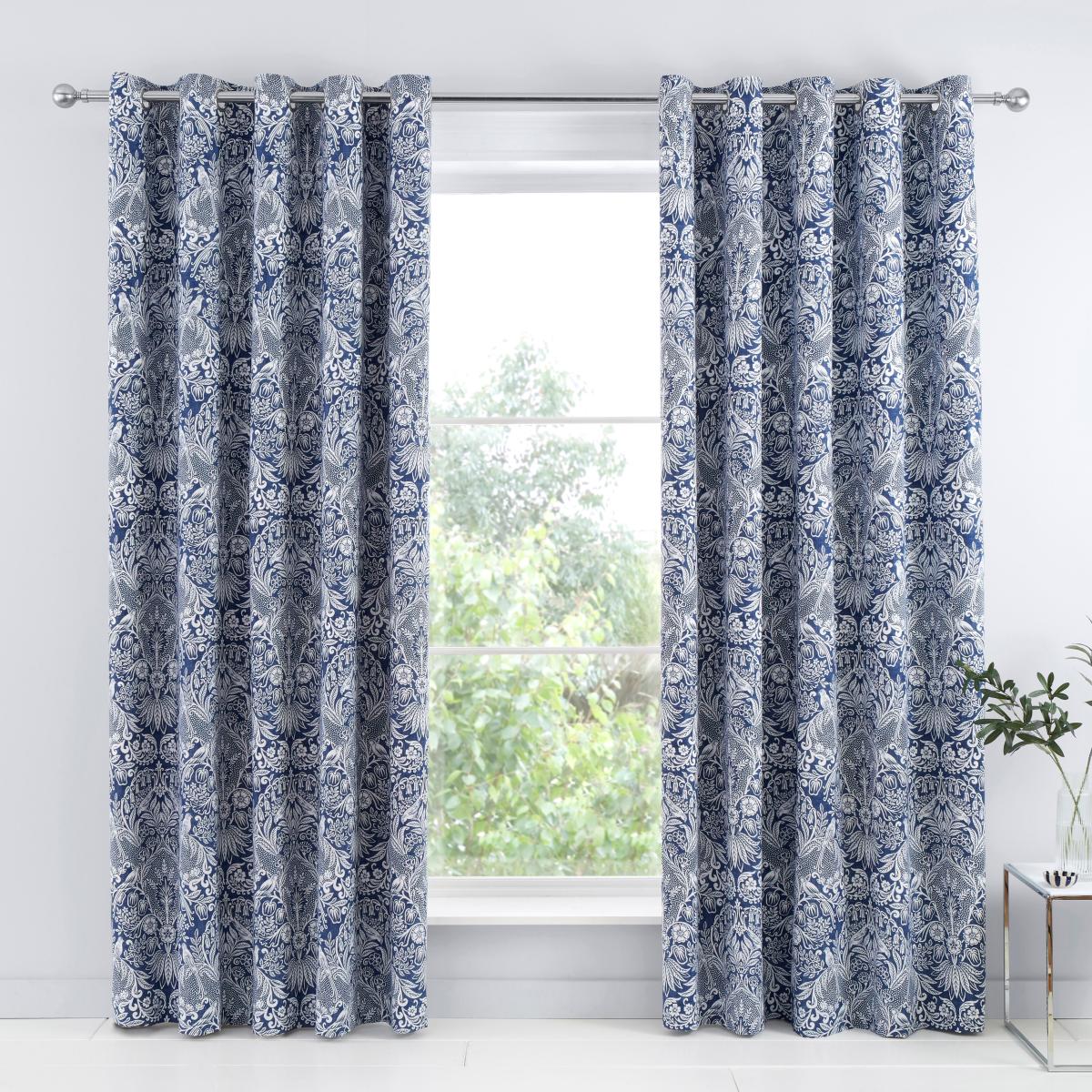 Emelie Navy Blackout Eyelet Curtains Navy (Blue) – image 3