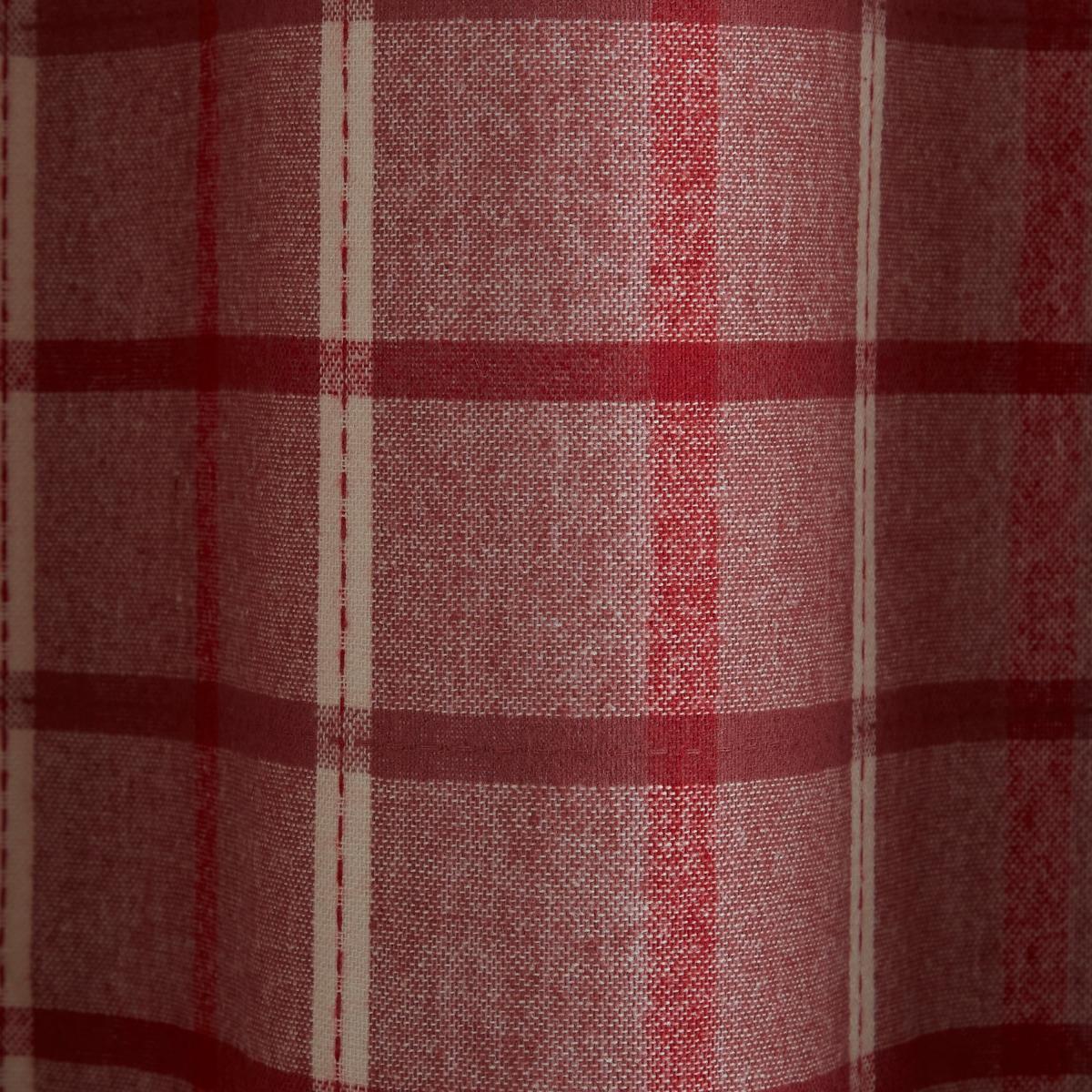 Marled Red Check Thermal Eyelet Door Curtain Red – image 3