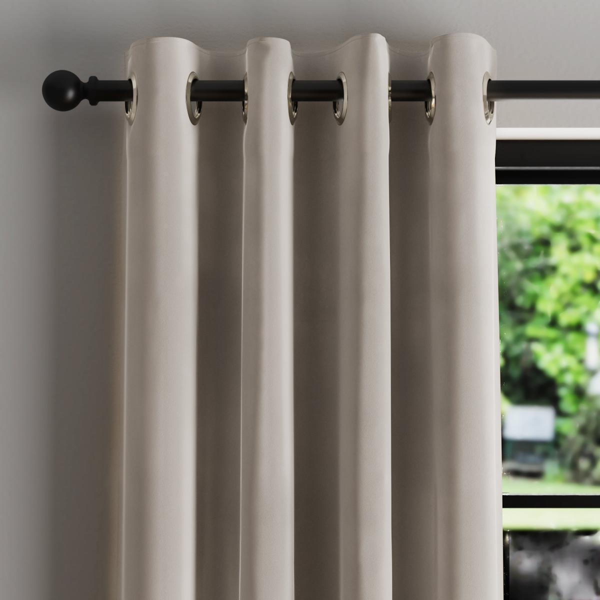 Phoenix Velour Grey Thermal Door Curtain Chateau Grey – image 2