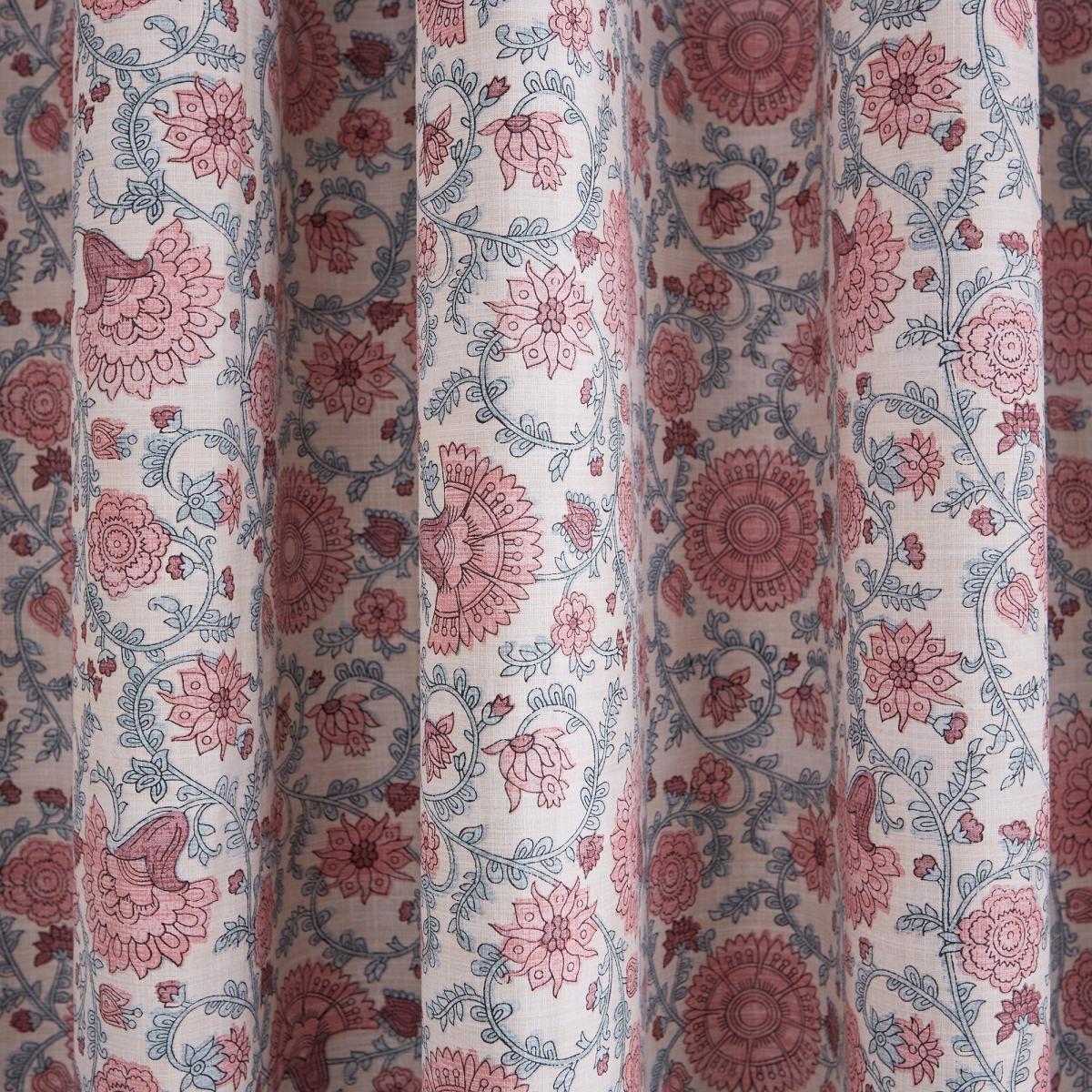 Bridgetta Floral Blackout Eyelet Curtain Blush – image 2