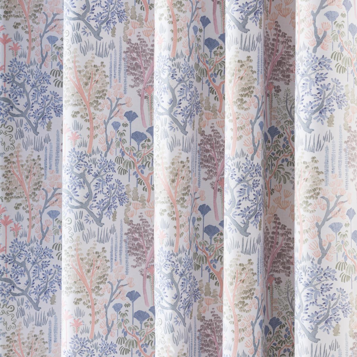Japanese Garden Blue Eyelet Curtains Blue – image 3