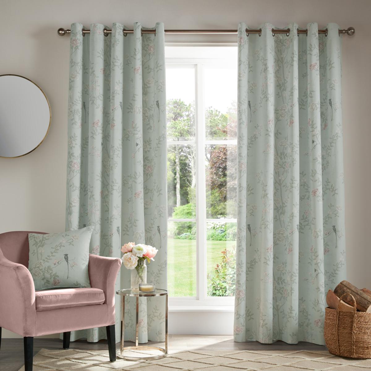 Holly Willoughby Jacinta Sage Eyelet Curtains Sage – image 2