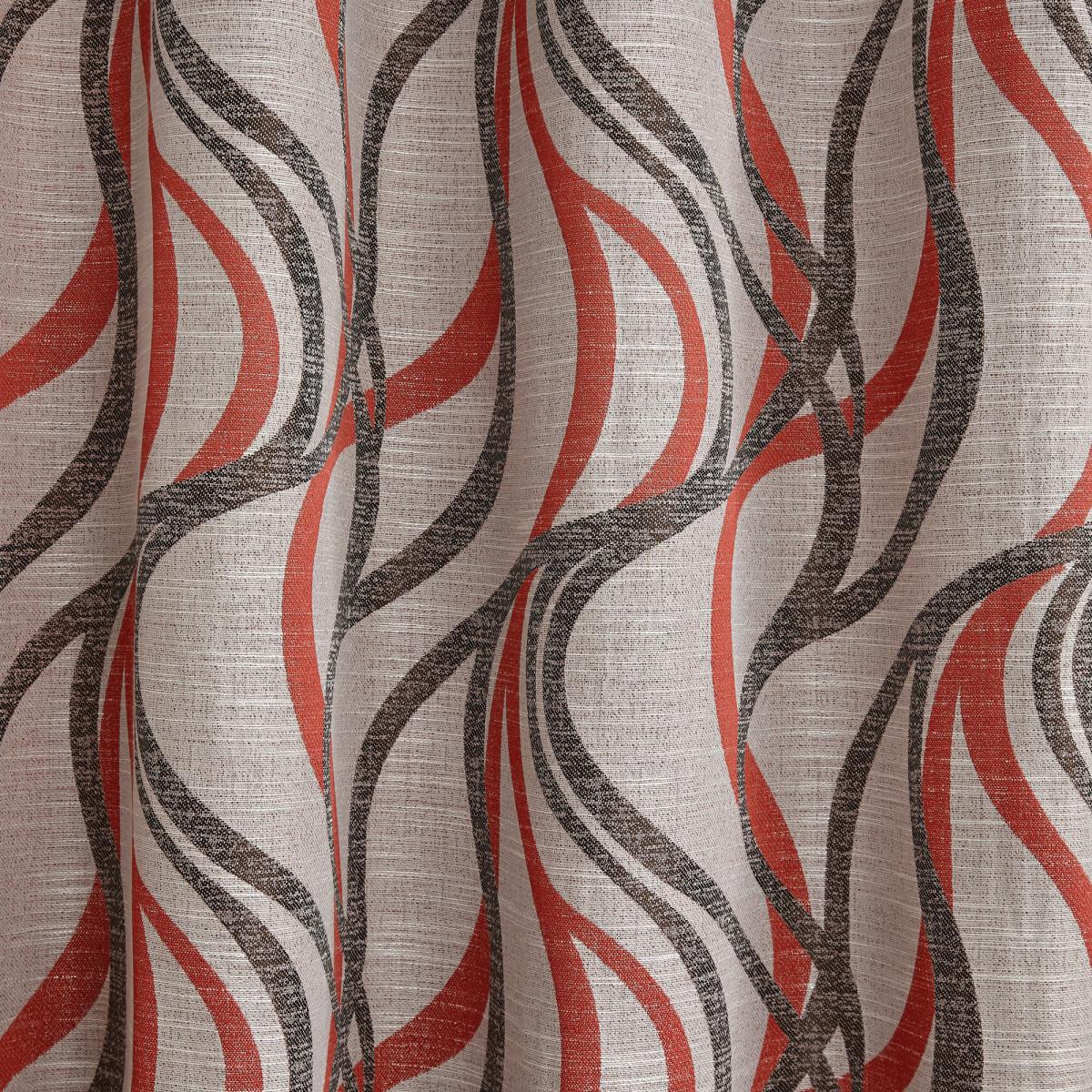 Mirage Red Eyelet Curtains Red, Grey and White – image 3