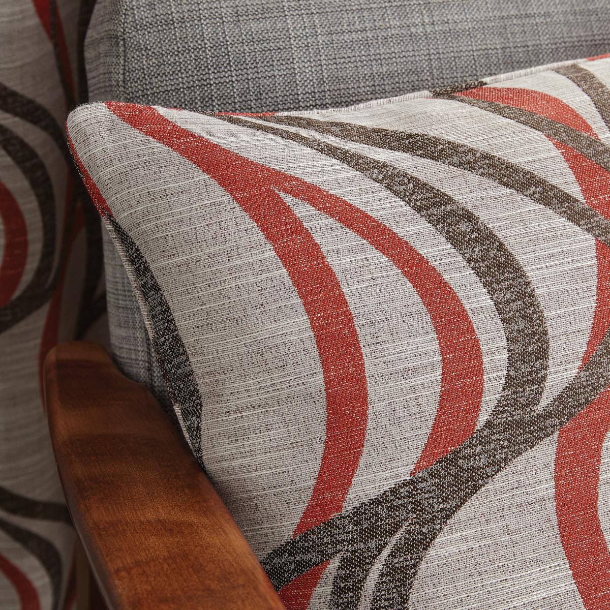 Mirage Red Eyelet Curtains Red, Grey and White – image 6