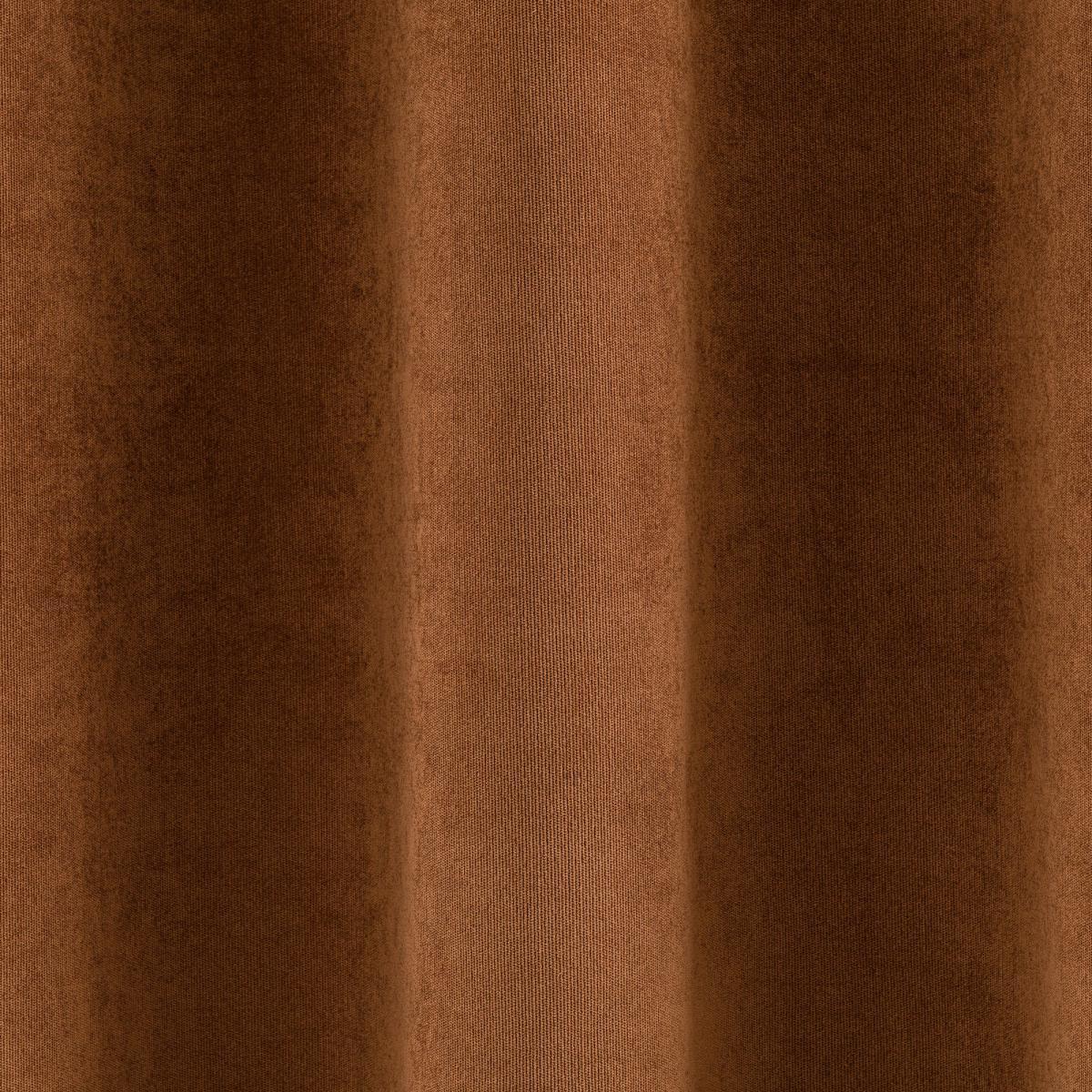 Margot Velvet-Look Butterscotch Eyelet Curtains Brown – image 4