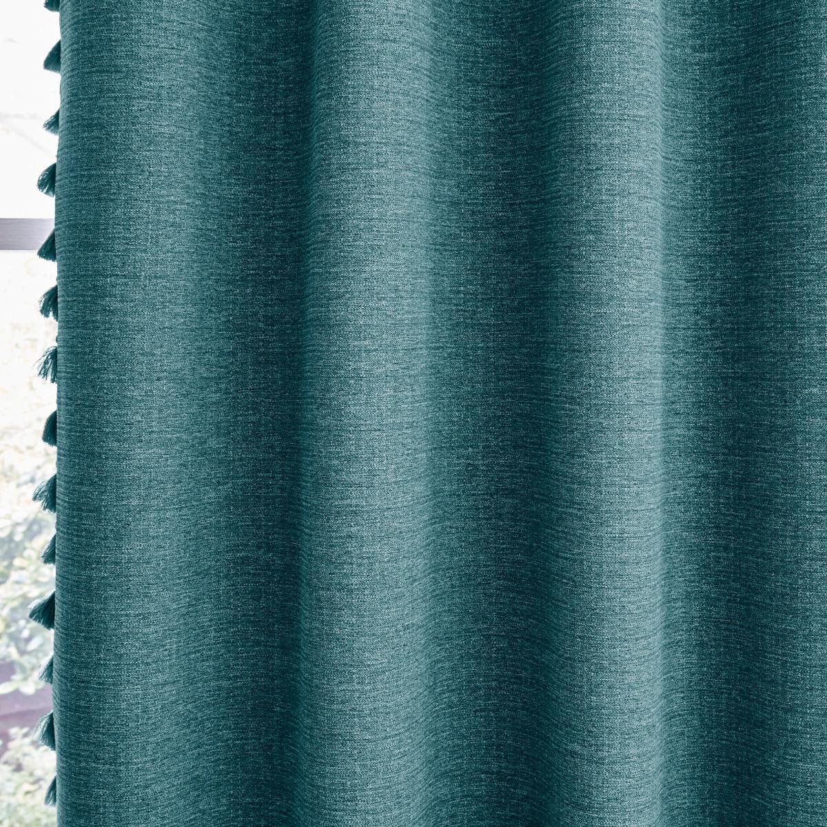 Tassel Peacock Eyelet Curtains Blue – image 5