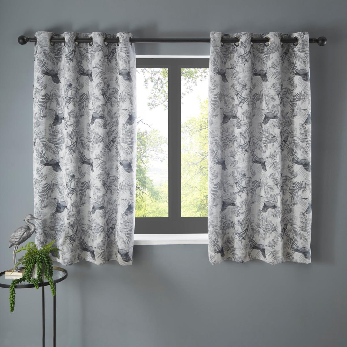Crane Silver Eyelet Curtains Silver – image 7