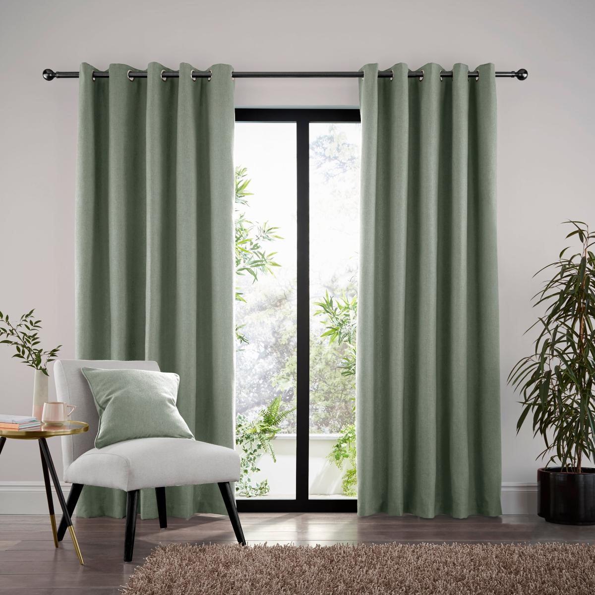 Jennings Sage Eyelet Curtains Sage – image 2