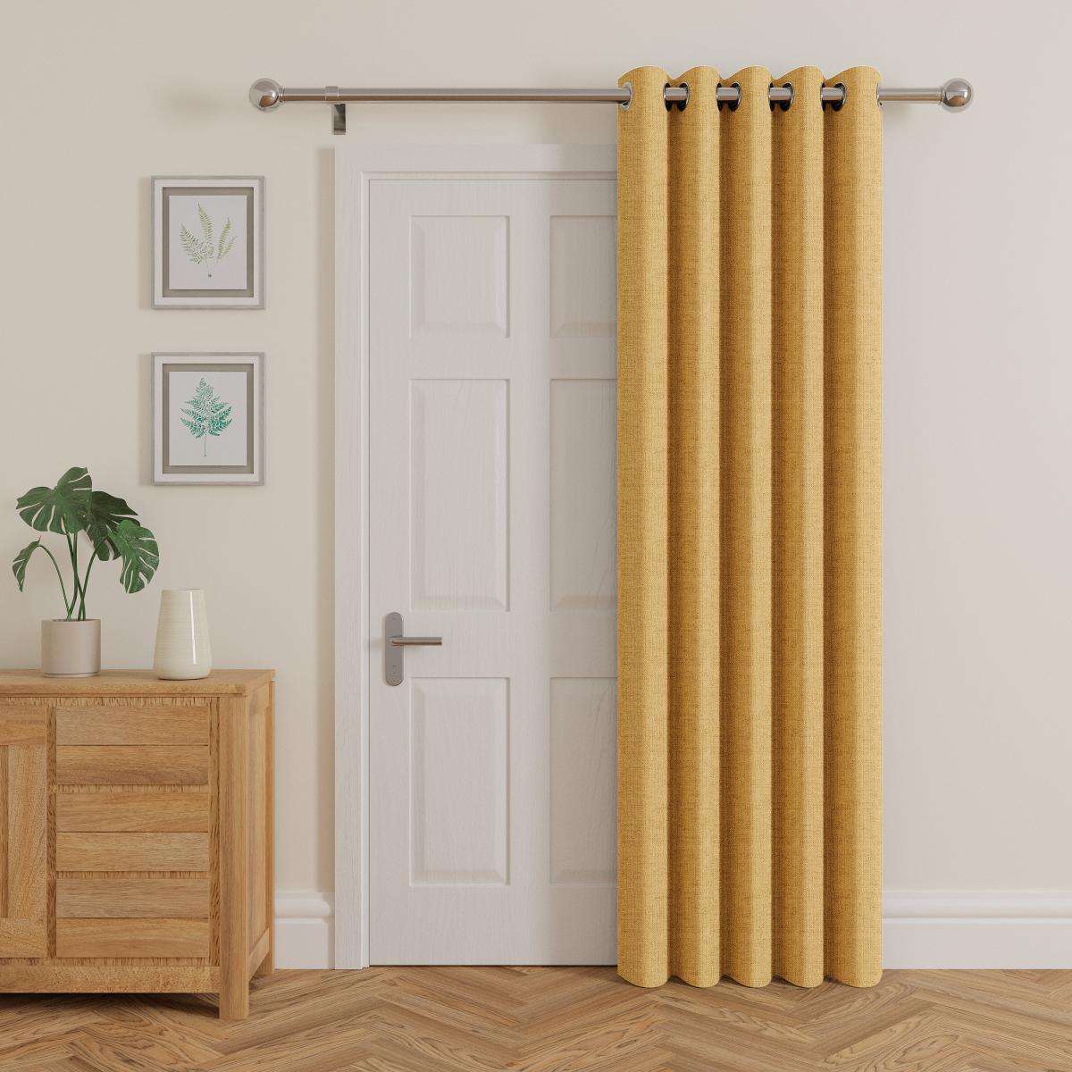 Dawson Ochre Thermal Door Curtain Ochre – image 1