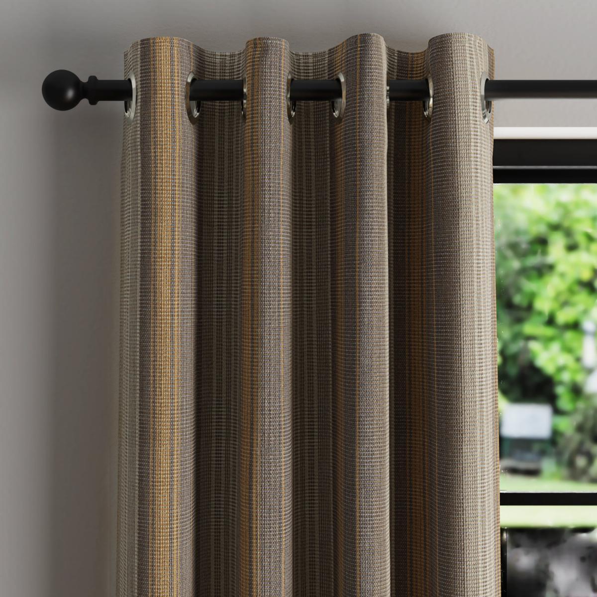 Cosy Stripe Ochre Thermal Door Curtain Ochre – image 3