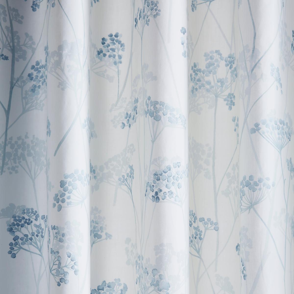Cow Parsley Eyelet Curtains Blue – image 4