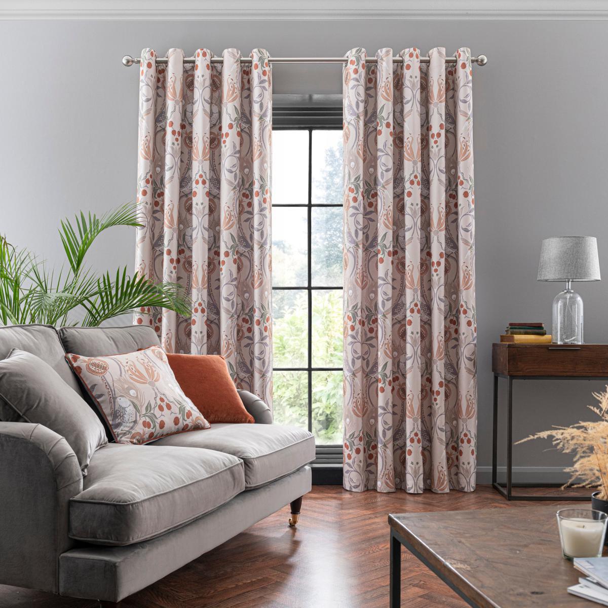 Havisham Butterscotch Eyelet Curtains Butterscotch (Orange) – image 2