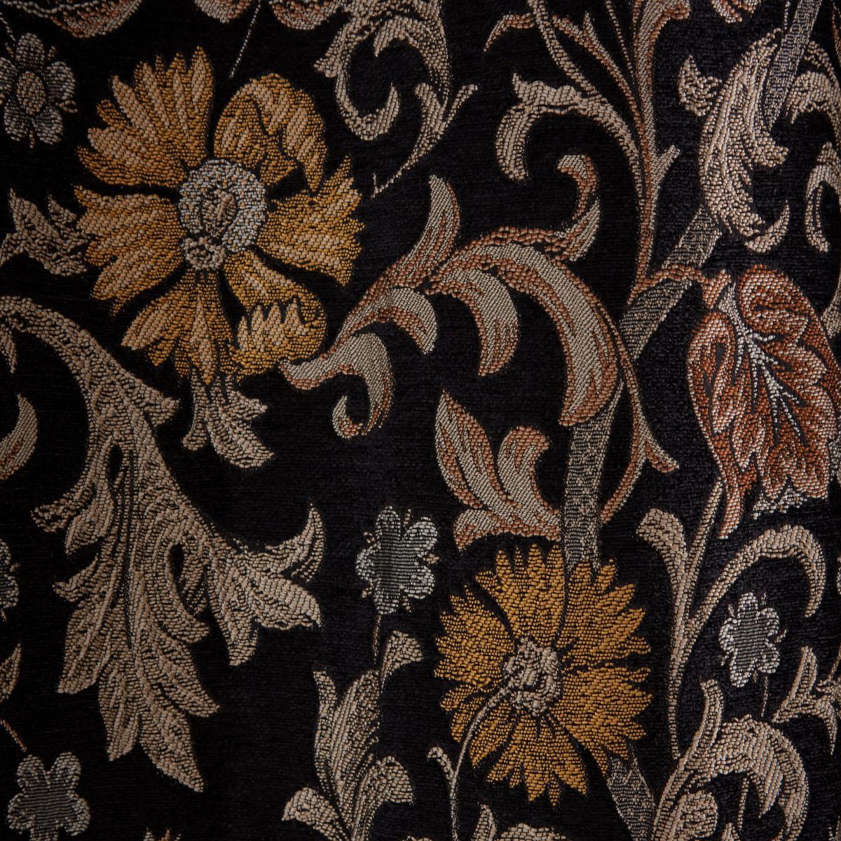 Betsy Black Eyelet Curtains Black, Brown and Yellow – image 3