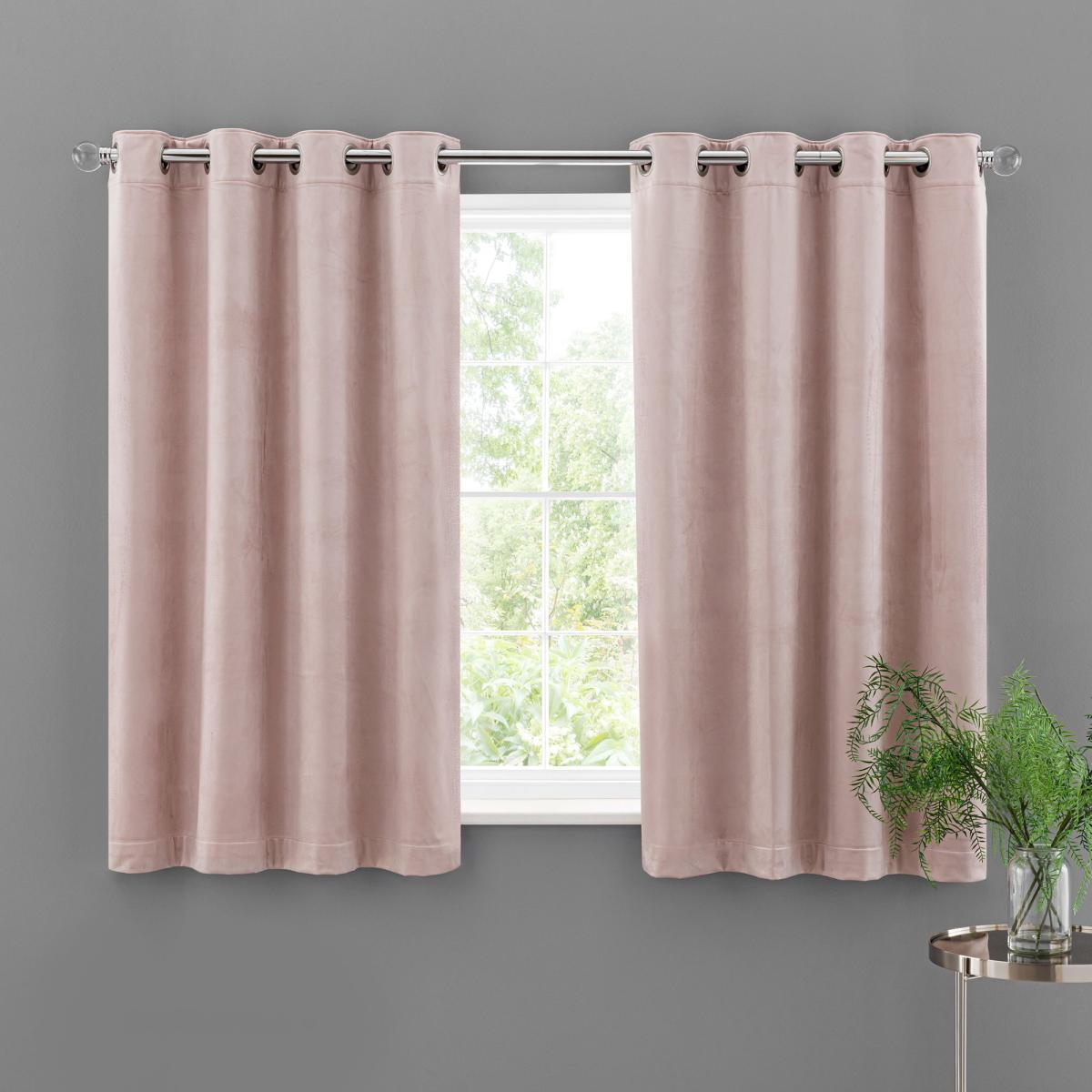 Isla Thermal Ultra Blackout Blush Eyelet Curtains Blush Pink – image 3