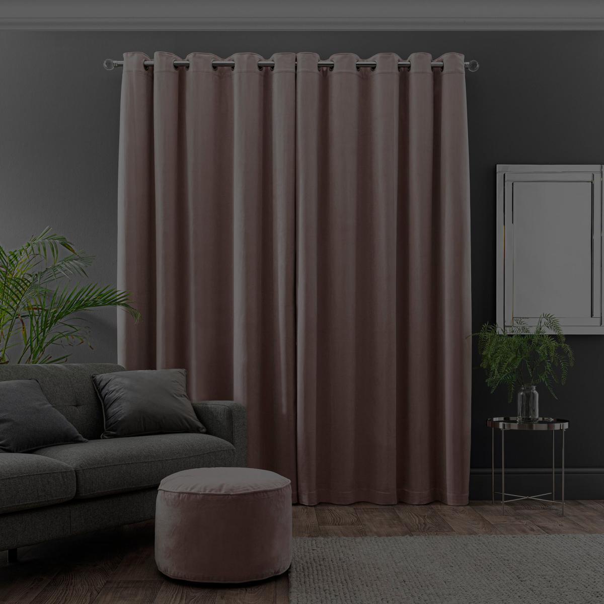 Isla Thermal Ultra Blackout Blush Eyelet Curtains Blush Pink – image 7
