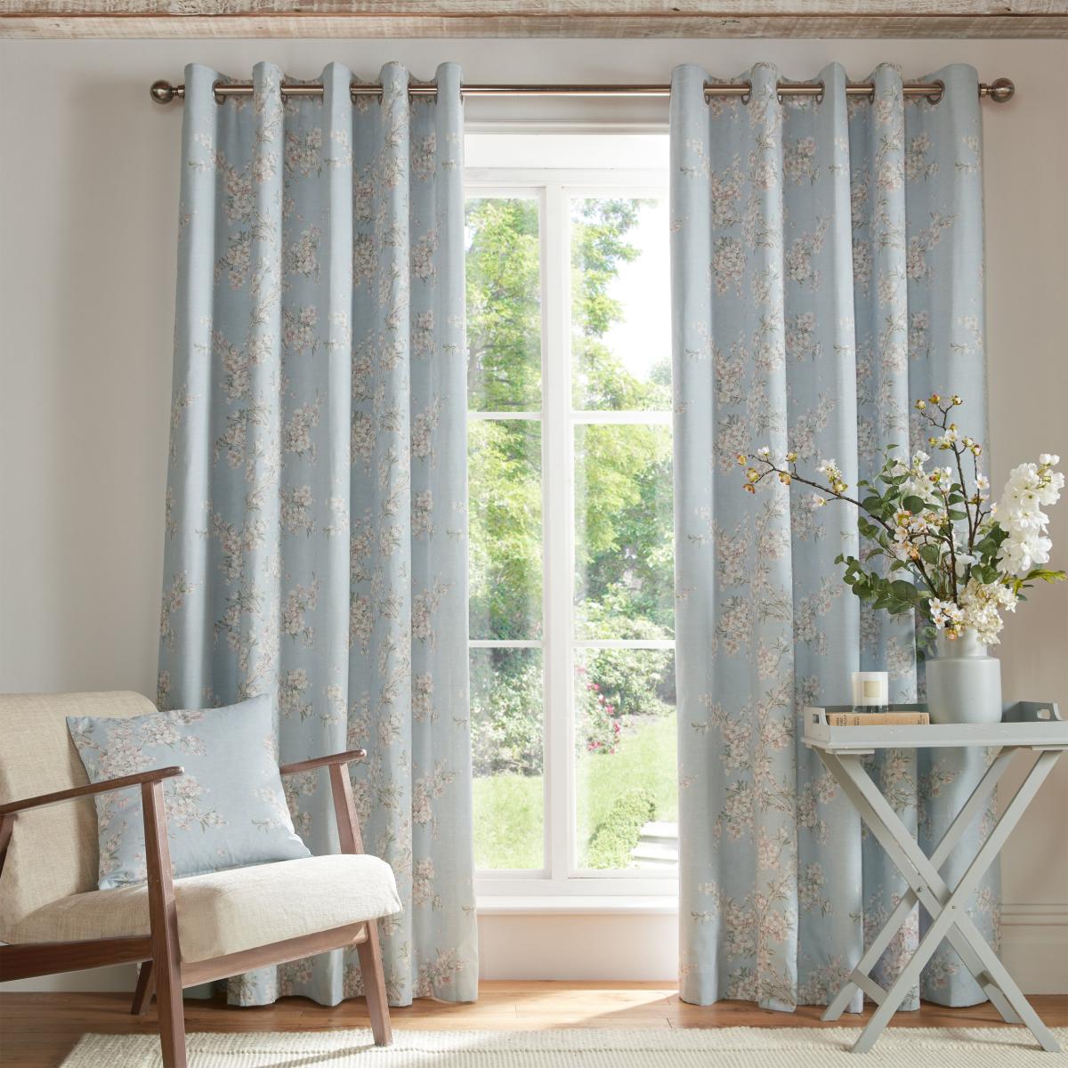 Holly Willoughby Loulia Blue Eyelet Curtains Blue – image 2