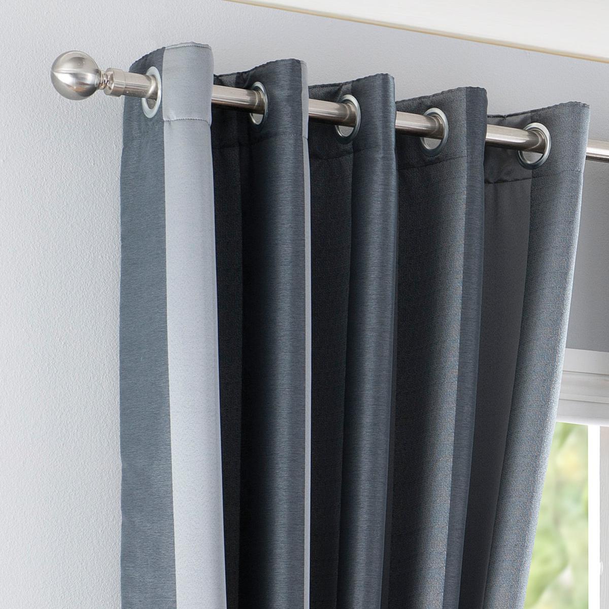 Monaco Pewter Eyelet Curtains Grey – image 4