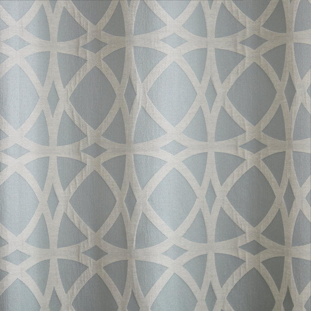York Jacquard Duck Egg Eyelet Curtains Blue and Cream – image 4