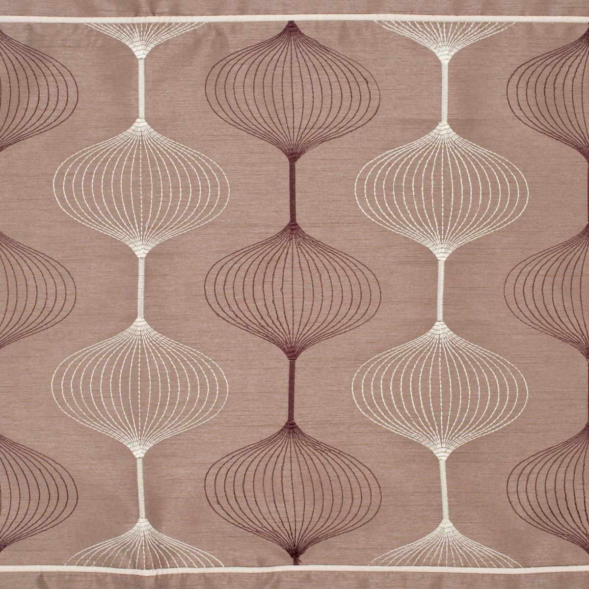 Urbis Bronze Eyelet Curtains Brown and White – image 3