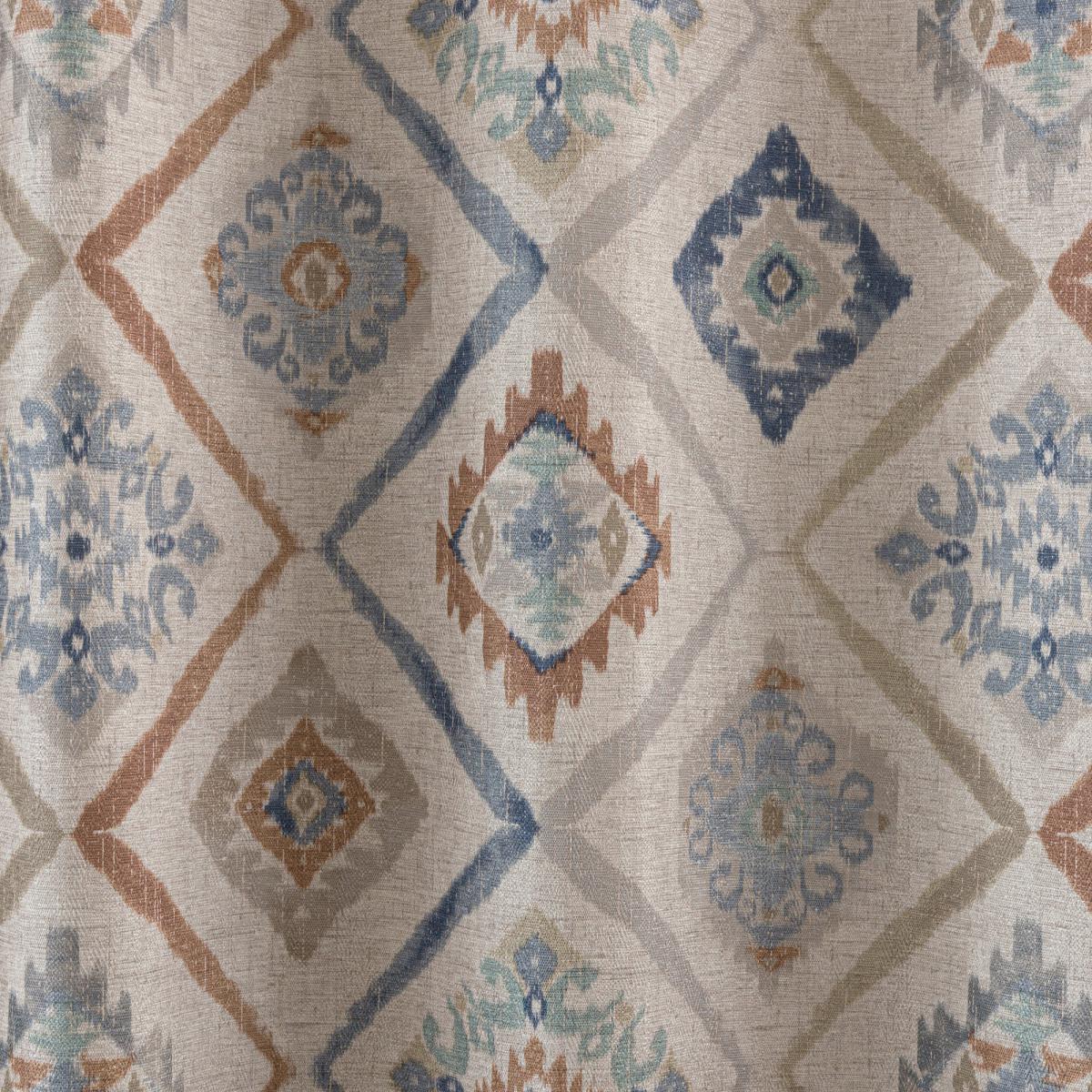 Marrakech Blue Eyelet Curtains Blue, Green and Brown – image 4