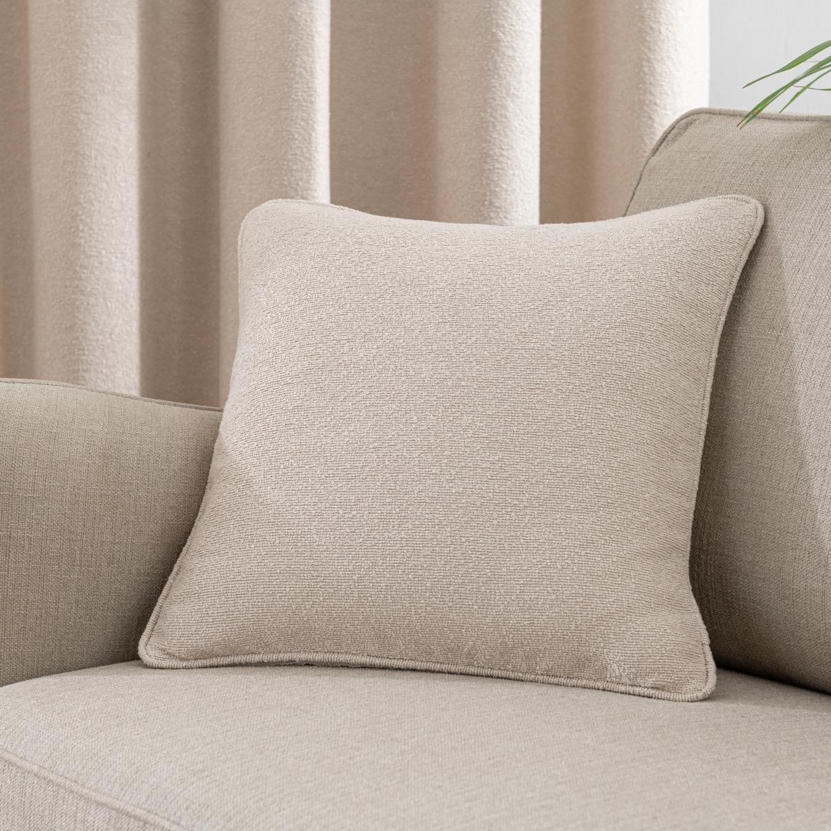 Boucle Natural Eyelet Curtains Cream – image 6