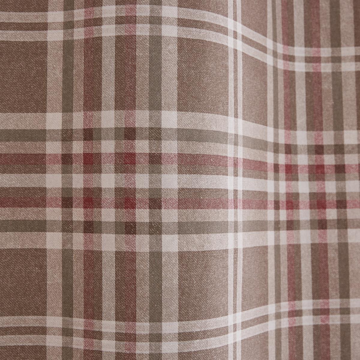 Catherine Lansfield Tweed Woven Check Natural Eyelet Curtains Natural – image 3