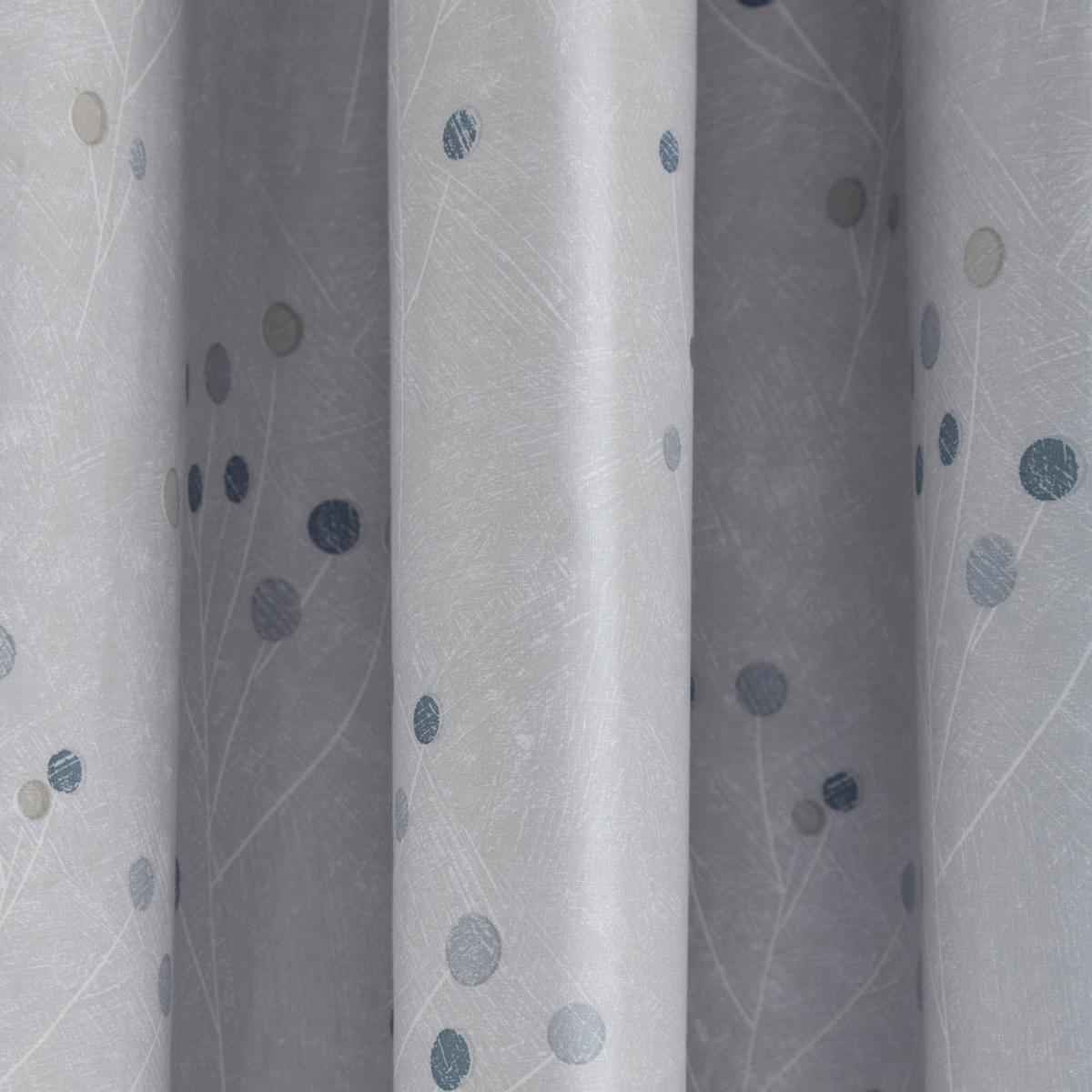Padstow Blue Blackout Eyelet Curtains White/Blue – image 3
