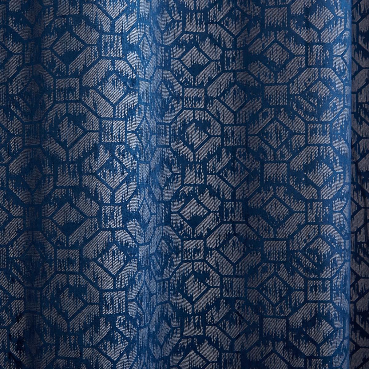 Pearl Print Luxe Navy Eyelet Curtains Luxe Navy – image 3