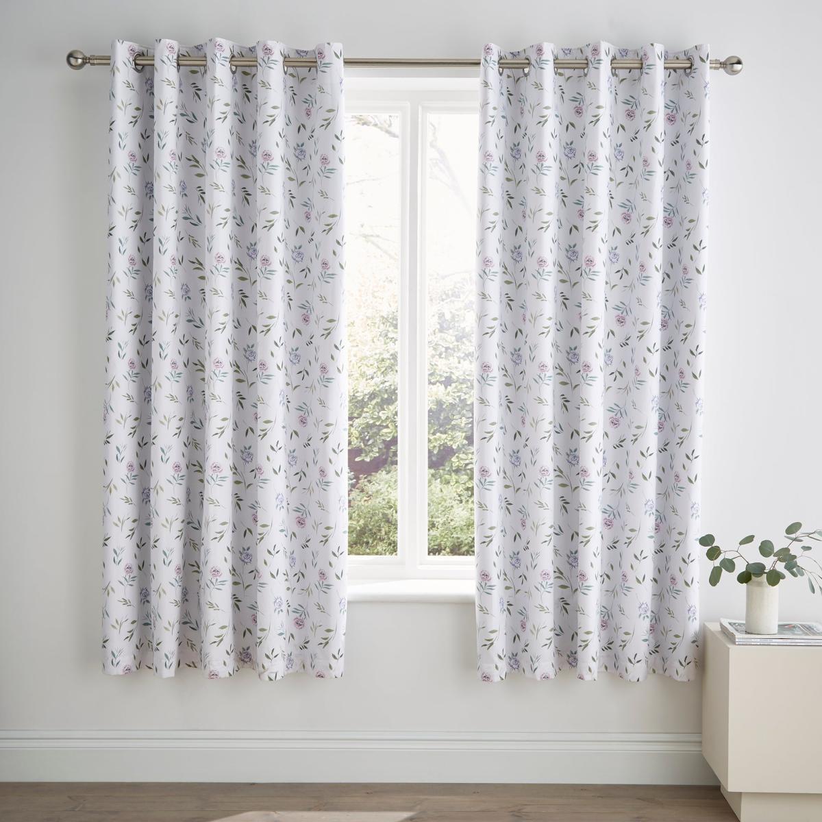 Garden Heron Blackout Eyelet Curtain Purple – image 3