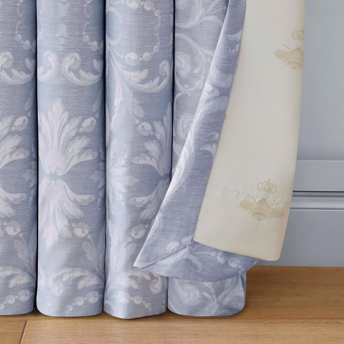 Dorma Regency Blue Eyelet Curtains Blue – image 3