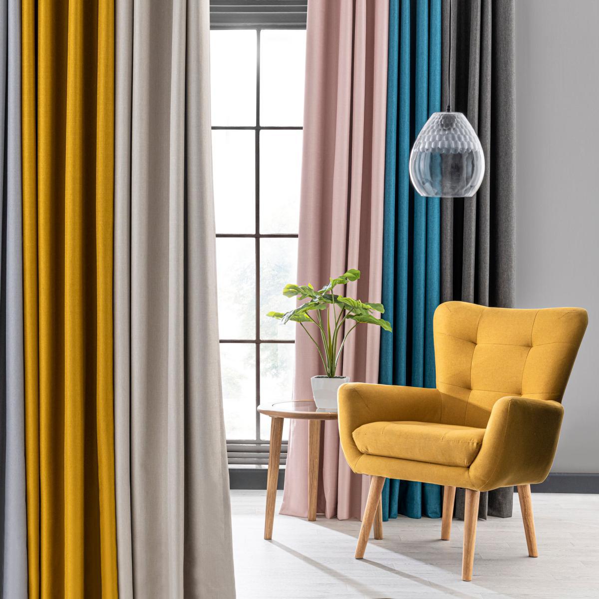 Montreal Thermal Blackout Ultra Teal Eyelet Curtains Blue – image 8