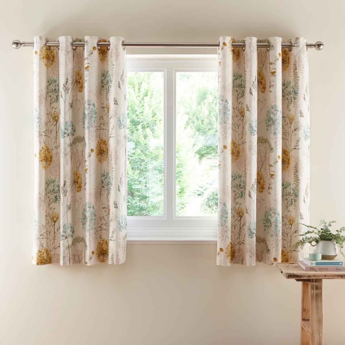 Country Meadow Duckegg Eyelet Curtains Duck Egg (Blue) – image 5